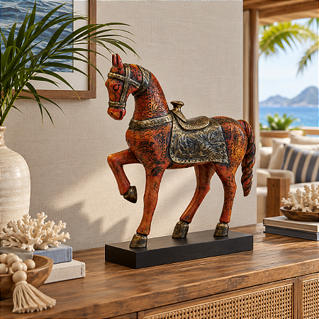 Escultura de Cavalo em Resina