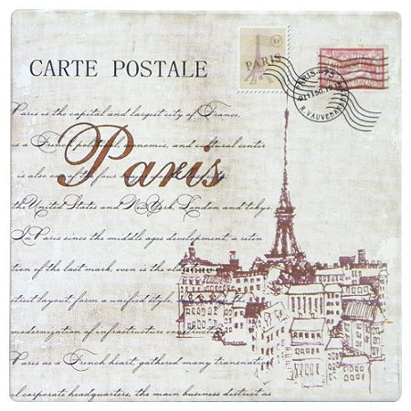 Quadro de Madeira Postal Paris