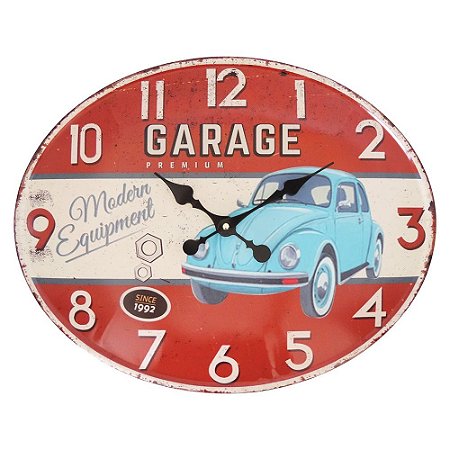 Relógio de Parede Garage