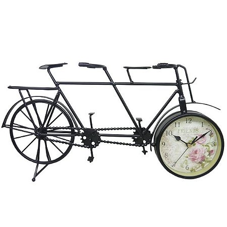 Relógio Bicicleta Dupla Vintage