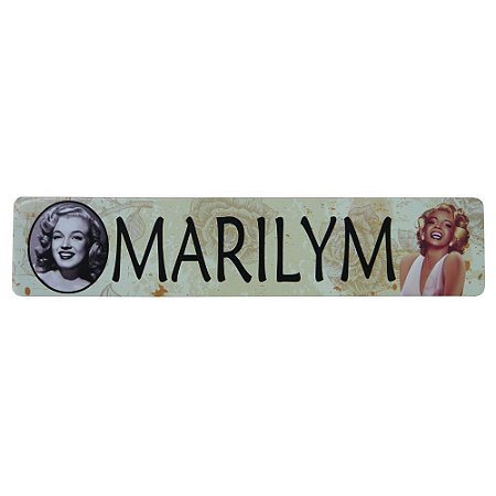Placa em Metal Decorativa Marilyn