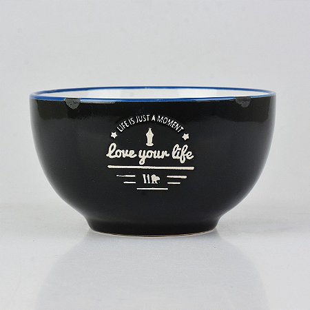 Bowl Your Life Preto em Cerâmica