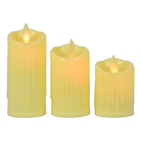 Jogo c/3 Velas de LED