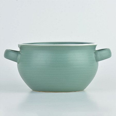 Bowl Cauldron Verde em Cerâmica