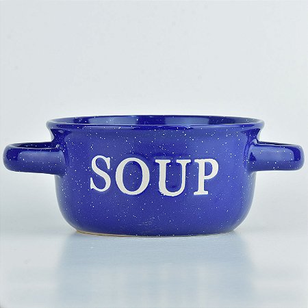 Tigela Soup Azul em Cerâmica