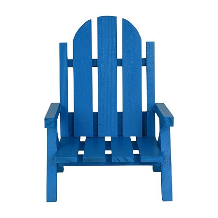 Enfeite Cadeira Adirondack de Praia Azul Claro em Madeira