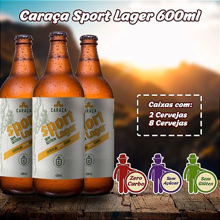 Cerveja Caraça Sport Lager 600ml - Sem Glúten / Zero Carboidratos