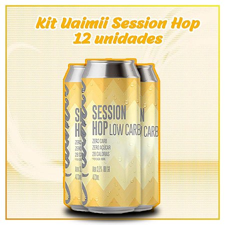 12 Latas - Cerveja Uaimií Session Hop 473ml| Session IPA Zero Carboidratos