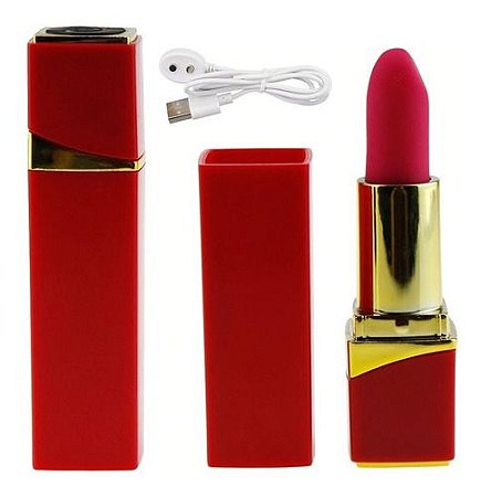 Vibrador batom recarregável