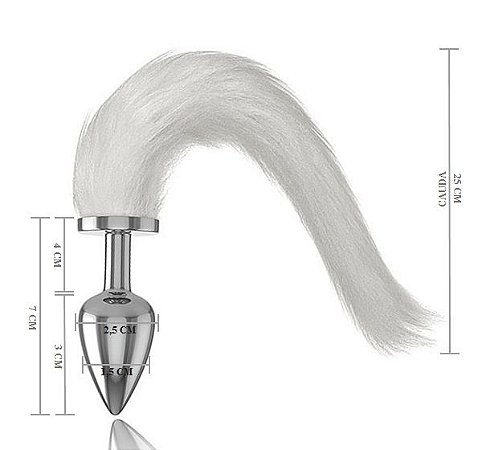 Plug anal com Rabo branco