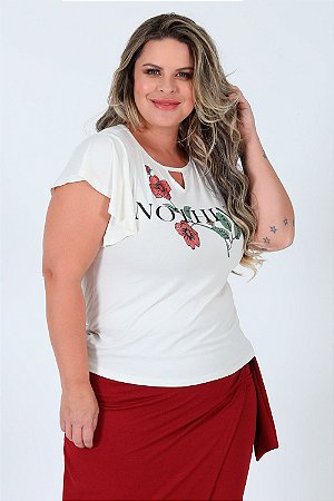 blusa evase plus size