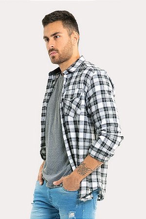 camisa xadrez familia