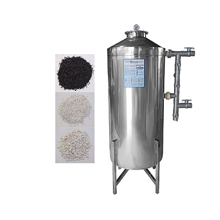 Kit elementos filtrantes para Filtro Central Inox Carvão Ativado 10000 L/h P405-CA