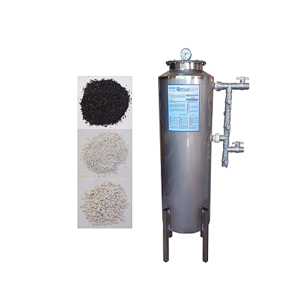 Kit elementos filtrantes para Filtro Central Inox Carvão Ativado 4000 L/h P150-CA