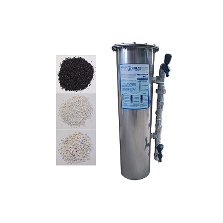 Kit elementos filtrantes para Filtro Central Inox Carvão Ativado 800 L/h P17-CA
