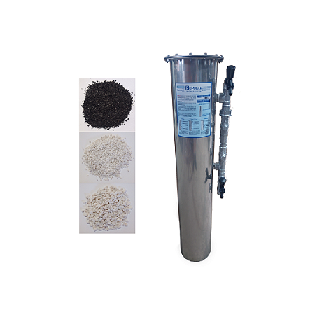 Kit elementos filtrantes para Filtro Central Inox Carvão Ativado 1000 L/h P25-CA
