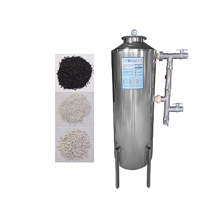 Kit elementos filtrantes para Filtro Central Inox Carvão Ativado 7000 L/h P255-CA