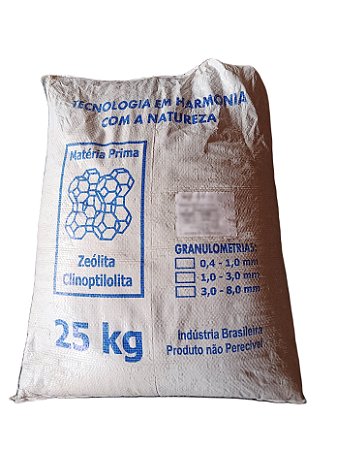 ZEÓLITA PARA REMOÇÃO DE TURBIDEZ, COR, SÓLIDOS E SDI 0,4 - 1,0mm 25 Kg