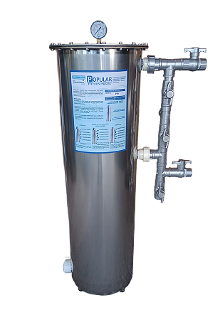 Filtro Central INOX Zeólita Remoção Ferro e Manganês 2000 L/h P70.QL-ZF
