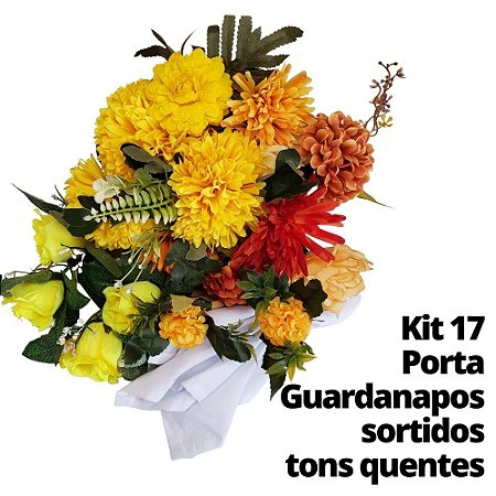 Kit 17 Porta Guardanapos  sortidos tons quentes