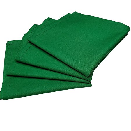 Guardanapo de Tecido Verde Bandeira 32cmx32cm - 4 unidades