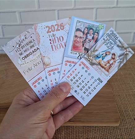 Mini calendário 2026 de geladeira