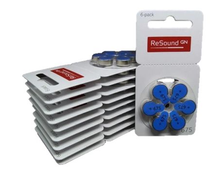 GN RESOUND 675 / PR44 - 10 Cartelas - 60 Baterias para Aparelho Auditivo