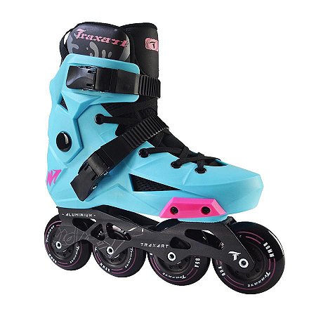 Patins Traxart Revolt Azul - Inline Freestyle 80mm/85a Abec 9 - Koncept  Inline