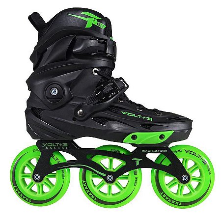 Patins Inline Freestyle Traxart Volt+ 3 - 110mm Abec-9 Cromo - Koncept  Inline