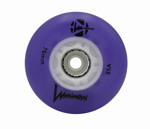 1 Roda Luminous 76mm Roxo / Purple - (Unidade)