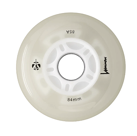 1 Roda Luminous 84mm White / branca - (Unidade)