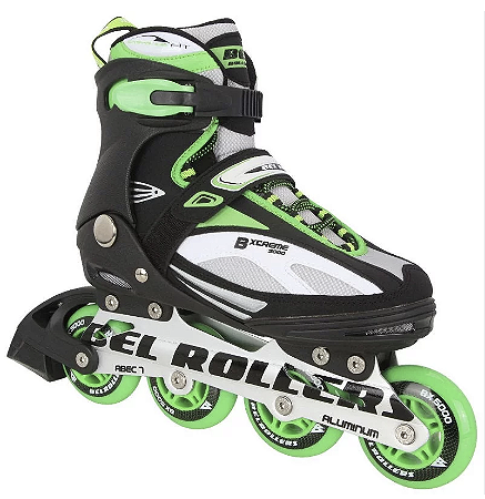 Patins Roller Bel Sports Inline Bxtreme 5000 - verde / QUEIMA de estoque - 36