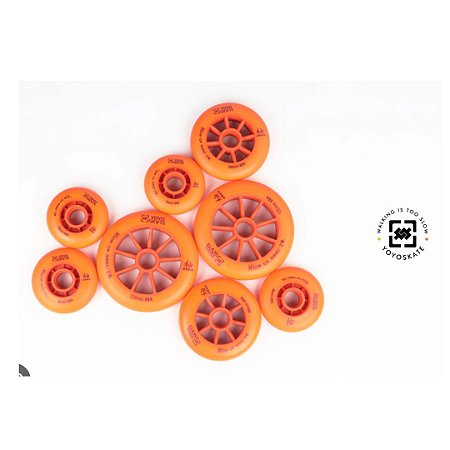 4 Rodas YOYO SKATE Meetyo Freeride e Wizard Style - LARANJA 100mm