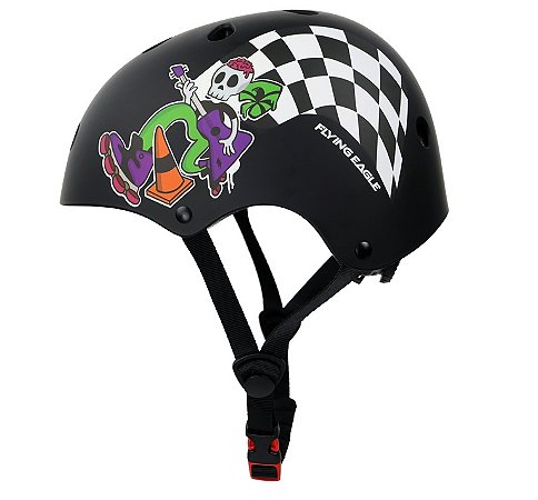 Capacete Infantil Flying Eagle PRO Junior Black - Preto