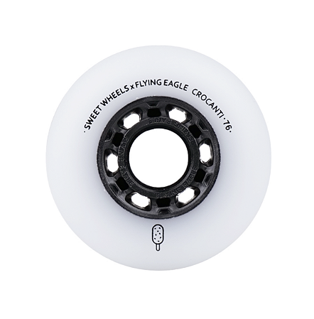 Rodas Flying Eagle Crocanti 76mm 88a / Branca - tubo com 8 rodas