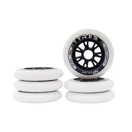 Rodas HD Inline Tyres - 110mm / 85A - Branco (6 Unidades)