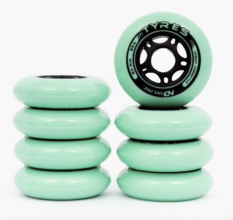 Rodas HD Inline Tyres - 80mm / 85A - Verde (8 Unidades)