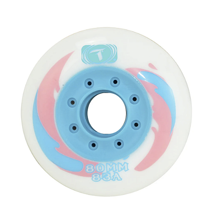 Rodas Traxart Revolt 80mm / 85A – Branco - 4 rodas (Ref: DW-264)