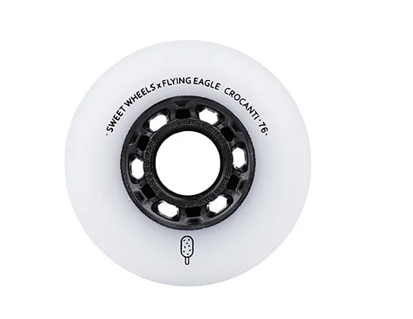 Rodas Flying Eagle Crocanti 76mm Branca - tubo com 4 rodas