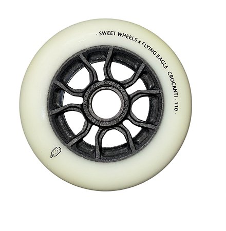 Roda Flying Eagle Crocanti 110mm 88a / Branca - unidade