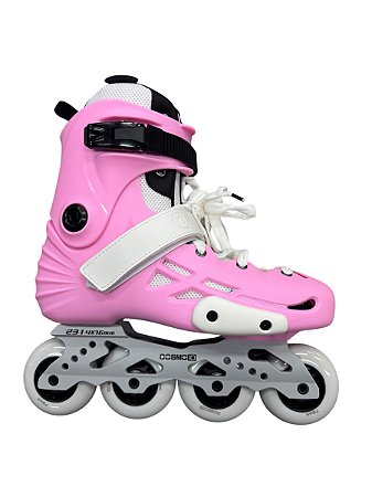 Mostruário: Patins Micro MT4 Pink com base Cosmo cinza 76mm - 39/40