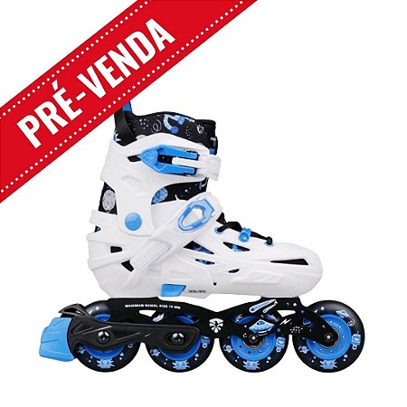 PRÉ-VENDA: Patins Inline Flying Eagle Nadia ND – Infantil / Juvenil – Ajustável / Azul: 26 ao 40