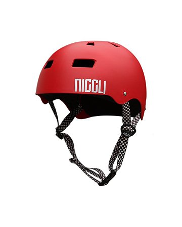 Capacete Niggli Pads Iron Profissional - Vermelho Fosco