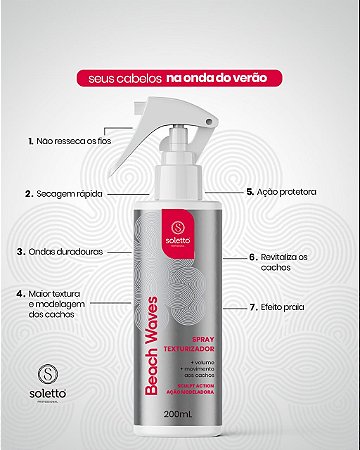 BEACH WAVES (spray texturizador ) Alto redimento 200ml