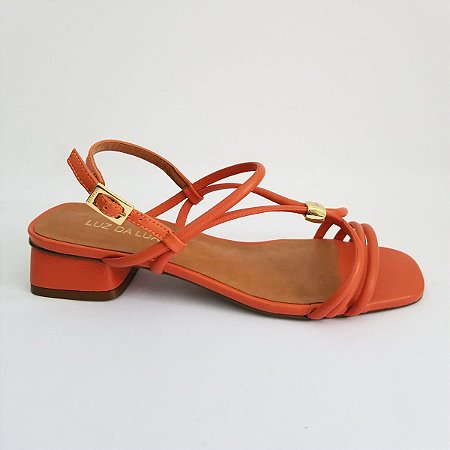 sandalia salto baixo e grosso