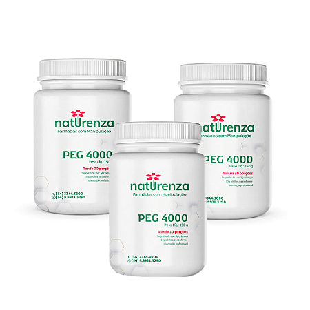 Peg 4000 - Naturenza -150 g - Solução Sem Gosto para Constipação Infantil - Combo 03 Frascos
