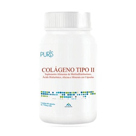 Colágeno Tipo II 750 mg 60 cápsulas Puris