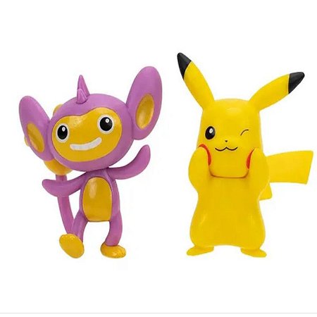 Pokémon - Mini Figura Ação - Aipom e Pikachu