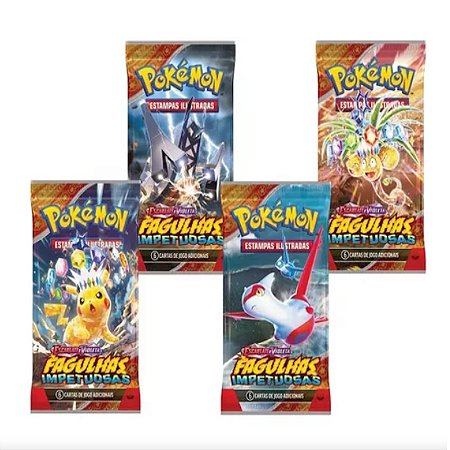 4 Blisters Unitários Pokémon: Fagulhas Impetuosas
