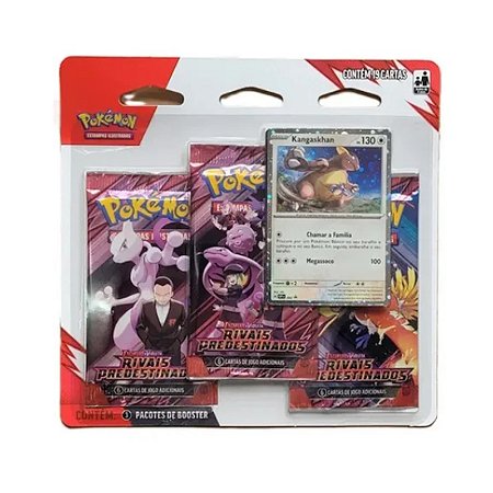 Blister Triplo Pokémon Coleção Rivais Predestinados Kangaskhan